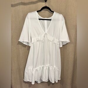 Women’s Solid Deep V Neck Dress